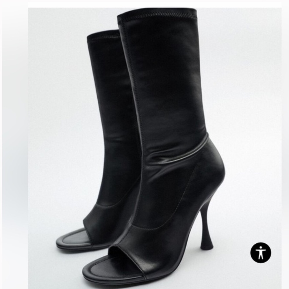 ISO Zara Women's Black Heeled Boots size